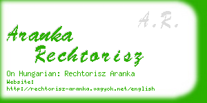 aranka rechtorisz business card